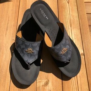 Coach Janice Wedge Flip Flops